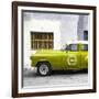 Cuba Fuerte Collection SQ - Lime Green Pontiac 1953 Original Classic Car-Philippe Hugonnard-Framed Photographic Print
