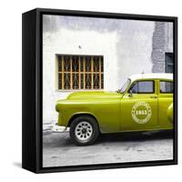 Cuba Fuerte Collection SQ - Lime Green Pontiac 1953 Original Classic Car-Philippe Hugonnard-Framed Stretched Canvas