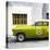 Cuba Fuerte Collection SQ - Lime Green Pontiac 1953 Original Classic Car-Philippe Hugonnard-Stretched Canvas