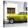 Cuba Fuerte Collection SQ - Lime Green Pontiac 1953 Original Classic Car-Philippe Hugonnard-Stretched Canvas