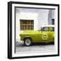 Cuba Fuerte Collection SQ - Lime Green Pontiac 1953 Original Classic Car-Philippe Hugonnard-Framed Photographic Print