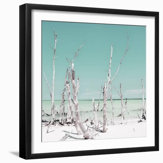 Cuba Fuerte Collection SQ - Ocean Wild Nature - Pastel Coral Green-Philippe Hugonnard-Framed Photographic Print