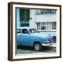 Cuba Fuerte Collection SQ - Old Blue Car in the Streets of Havana-Philippe Hugonnard-Framed Photographic Print