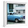 Cuba Fuerte Collection SQ - Old Blue Car in the Streets of Havana-Philippe Hugonnard-Framed Photographic Print