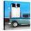 Cuba Fuerte Collection SQ - Old Blue Car-Philippe Hugonnard-Stretched Canvas