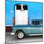 Cuba Fuerte Collection SQ - Old Blue Car-Philippe Hugonnard-Mounted Photographic Print