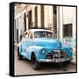 Cuba Fuerte Collection SQ - Old Blue Chevrolet in Havana-Philippe Hugonnard-Framed Stretched Canvas