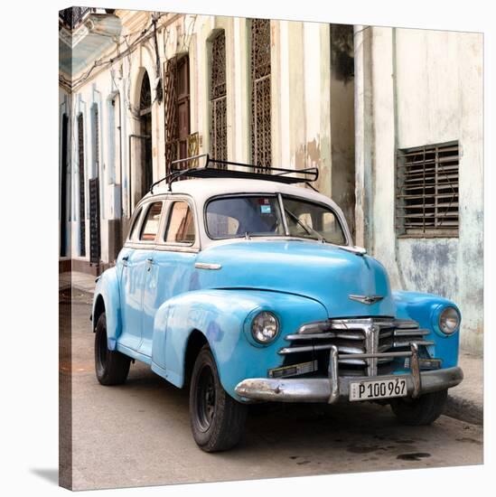 Cuba Fuerte Collection SQ - Old Blue Chevrolet in Havana-Philippe Hugonnard-Stretched Canvas