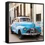 Cuba Fuerte Collection SQ - Old Blue Chevrolet in Havana-Philippe Hugonnard-Framed Stretched Canvas