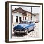 Cuba Fuerte Collection SQ - Old Blue Taxi in Trinidad-Philippe Hugonnard-Framed Photographic Print