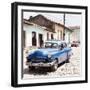 Cuba Fuerte Collection SQ - Old Blue Taxi in Trinidad-Philippe Hugonnard-Framed Photographic Print