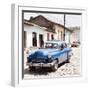 Cuba Fuerte Collection SQ - Old Blue Taxi in Trinidad-Philippe Hugonnard-Framed Photographic Print