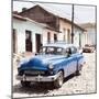 Cuba Fuerte Collection SQ - Old Blue Taxi in Trinidad-Philippe Hugonnard-Mounted Photographic Print