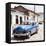 Cuba Fuerte Collection SQ - Old Blue Taxi in Trinidad-Philippe Hugonnard-Framed Stretched Canvas