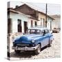 Cuba Fuerte Collection SQ - Old Blue Taxi in Trinidad-Philippe Hugonnard-Stretched Canvas