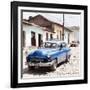 Cuba Fuerte Collection SQ - Old Blue Taxi in Trinidad-Philippe Hugonnard-Framed Photographic Print