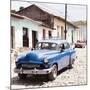 Cuba Fuerte Collection SQ - Old Blue Taxi in Trinidad-Philippe Hugonnard-Mounted Photographic Print