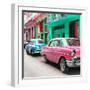 Cuba Fuerte Collection SQ - Old Cars Chevrolet Pink and Blue-Philippe Hugonnard-Framed Photographic Print