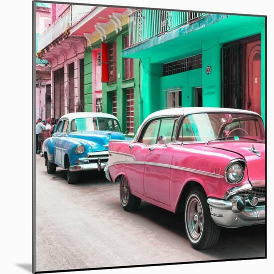 Cuba Fuerte Collection SQ - Old Cars Chevrolet Pink and Blue-Philippe Hugonnard-Mounted Photographic Print