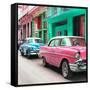 Cuba Fuerte Collection SQ - Old Cars Chevrolet Pink and Blue-Philippe Hugonnard-Framed Stretched Canvas