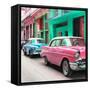 Cuba Fuerte Collection SQ - Old Cars Chevrolet Pink and Blue-Philippe Hugonnard-Framed Stretched Canvas