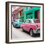 Cuba Fuerte Collection SQ - Old Cars Chevrolet Pink and Blue-Philippe Hugonnard-Framed Photographic Print