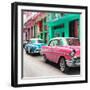 Cuba Fuerte Collection SQ - Old Cars Chevrolet Pink and Blue-Philippe Hugonnard-Framed Photographic Print