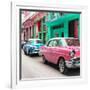 Cuba Fuerte Collection SQ - Old Cars Chevrolet Pink and Blue-Philippe Hugonnard-Framed Photographic Print