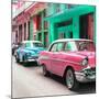 Cuba Fuerte Collection SQ - Old Cars Chevrolet Pink and Blue-Philippe Hugonnard-Mounted Photographic Print