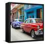 Cuba Fuerte Collection SQ - Old Cars Chevrolet Red and Purple-Philippe Hugonnard-Framed Stretched Canvas