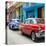 Cuba Fuerte Collection SQ - Old Cars Chevrolet Red and Purple-Philippe Hugonnard-Stretched Canvas