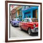 Cuba Fuerte Collection SQ - Old Cars Chevrolet Red and Purple-Philippe Hugonnard-Framed Photographic Print