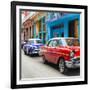 Cuba Fuerte Collection SQ - Old Cars Chevrolet Red and Purple-Philippe Hugonnard-Framed Photographic Print