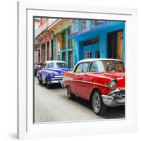 Cuba Fuerte Collection SQ - Old Cars Chevrolet Red and Purple-Philippe Hugonnard-Framed Photographic Print