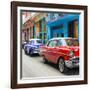 Cuba Fuerte Collection SQ - Old Cars Chevrolet Red and Purple-Philippe Hugonnard-Framed Photographic Print