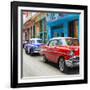 Cuba Fuerte Collection SQ - Old Cars Chevrolet Red and Purple-Philippe Hugonnard-Framed Photographic Print