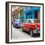 Cuba Fuerte Collection SQ - Old Cars Chevrolet Red and Purple-Philippe Hugonnard-Framed Photographic Print