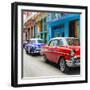 Cuba Fuerte Collection SQ - Old Cars Chevrolet Red and Purple-Philippe Hugonnard-Framed Photographic Print