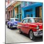 Cuba Fuerte Collection SQ - Old Cars Chevrolet Red and Purple-Philippe Hugonnard-Mounted Photographic Print