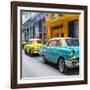 Cuba Fuerte Collection SQ - Old Cars Chevrolet Turquoise and Yellow-Philippe Hugonnard-Framed Photographic Print