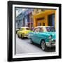 Cuba Fuerte Collection SQ - Old Cars Chevrolet Turquoise and Yellow-Philippe Hugonnard-Framed Photographic Print