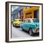 Cuba Fuerte Collection SQ - Old Cars Chevrolet Turquoise and Yellow-Philippe Hugonnard-Framed Photographic Print