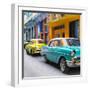 Cuba Fuerte Collection SQ - Old Cars Chevrolet Turquoise and Yellow-Philippe Hugonnard-Framed Photographic Print