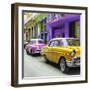 Cuba Fuerte Collection SQ - Old Cars Chevrolet Yellow and Pink-Philippe Hugonnard-Framed Photographic Print