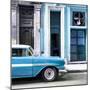 Cuba Fuerte Collection SQ - Old Classic American Blue Car-Philippe Hugonnard-Mounted Photographic Print