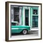 Cuba Fuerte Collection SQ - Old Classic American Green Car-Philippe Hugonnard-Framed Photographic Print