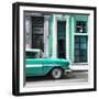 Cuba Fuerte Collection SQ - Old Classic American Green Car-Philippe Hugonnard-Framed Photographic Print