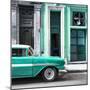 Cuba Fuerte Collection SQ - Old Classic American Green Car-Philippe Hugonnard-Mounted Photographic Print