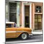 Cuba Fuerte Collection SQ - Old Classic American Orange Car-Philippe Hugonnard-Mounted Photographic Print