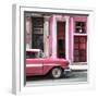 Cuba Fuerte Collection SQ - Old Classic American Pink Car-Philippe Hugonnard-Framed Photographic Print